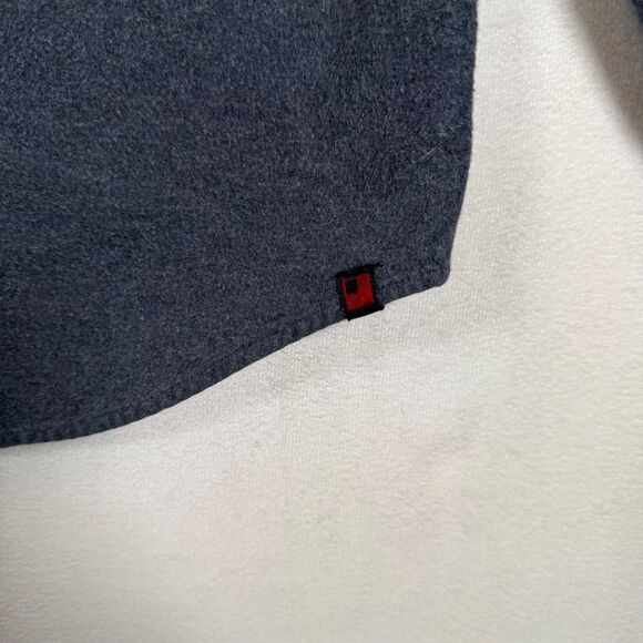 Woolrich Button Down Shirt Mens L Midnight Blue Heather Long Sleeve Pocket - Picture 8 of 13